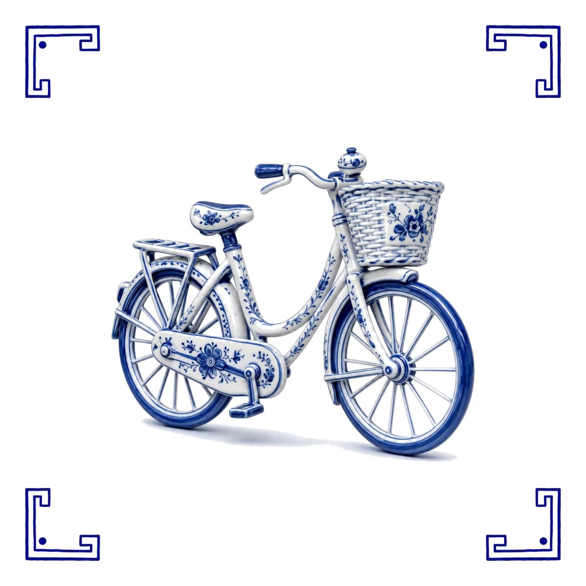 Vélo hollandais – carreau bleu de Delft