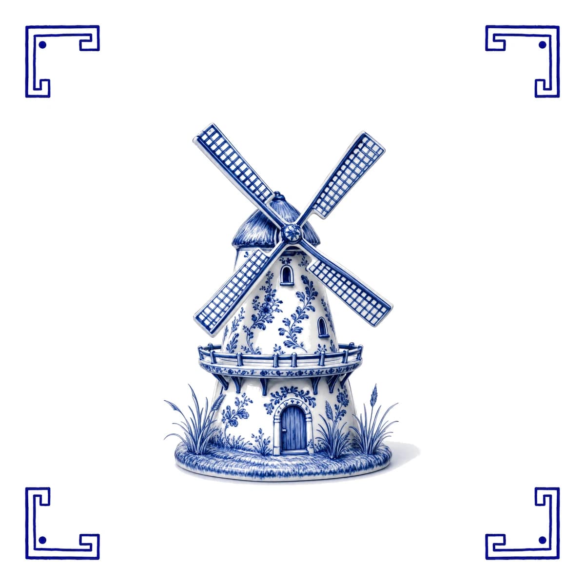 Moulin – carreau bleu de Delft